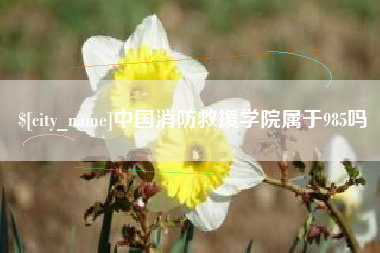 克拉玛依中国消防救援学院属于985吗