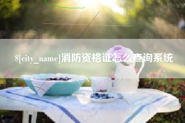 克拉玛依消防资格证怎么查询系统