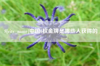 克拉玛依中国6枚金牌是哪些人获得的