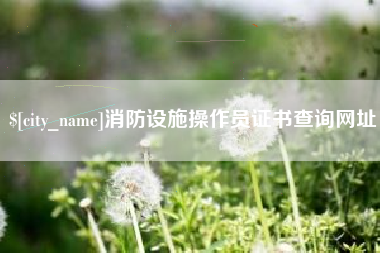 克拉玛依消防设施操作员证书查询网址