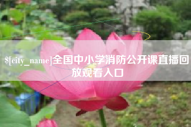 克拉玛依全国中小学消防公开课直播回放观看入口