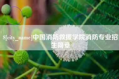 克拉玛依中国消防救援学院消防专业招生简章