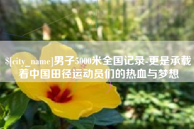 克拉玛依男子5000米全国记录-更是承载着中国田径运动员们的热血与梦想