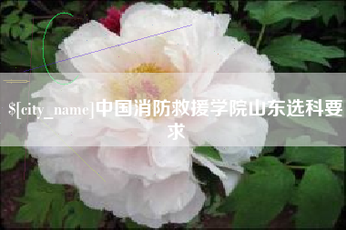 克拉玛依中国消防救援学院山东选科要求