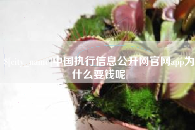 克拉玛依中国执行信息公开网官网app为什么要钱呢