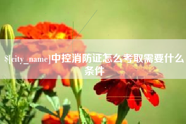 克拉玛依中控消防证怎么考取需要什么条件